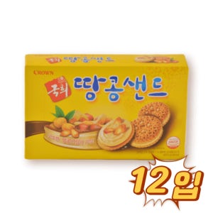 크라운 고소한 땅콩샌드 279g 12입