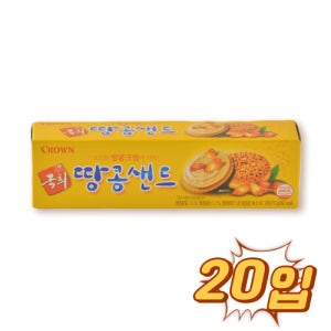크라운 고소한 땅콩샌드 93g 20입