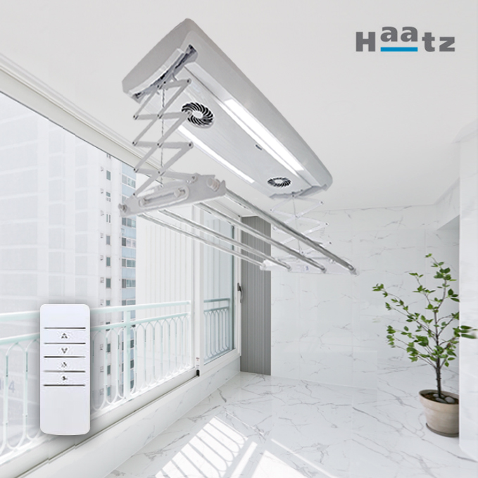 [기본설치포함] 하츠 천정형 전동 빨래건조대 베란다 자동 송풍 LED 조명 일부지역