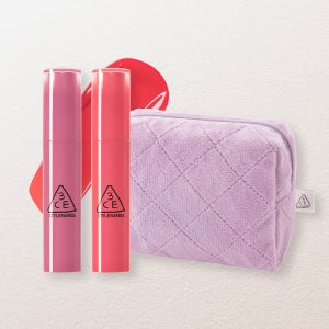 3CE 레이지 팝 립 스테인 4.5g 듀오 (+코튼 파우치 증정)