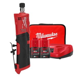 밀워키 M12 FDGS-302B 무선 일자 다이 그라인더 12V 배터리(3.0)2개 세트