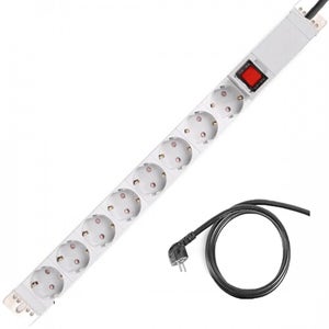 국산KS 8구 알루미늄 단자대 스위치 멀티탭 16A 3000W 4m, 1개
