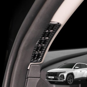 투싼 NX4 페이스리프트 튜닝 A필러 송풍구 커버 카본 몰딩