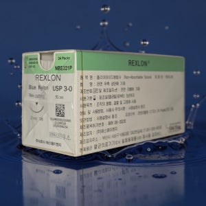 에스엠이엔지 NBE321P 렉슬론 3-0 21mm 3/8 각침50cm 블루나이론 NB317