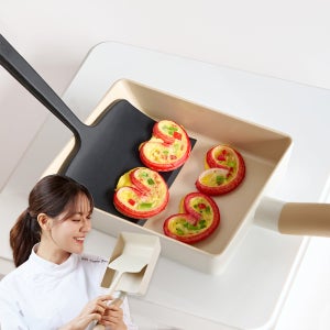 트루쿡 인덕션 계란말이팬 세라믹 사각 계란후라이팬 뒤집개 세트