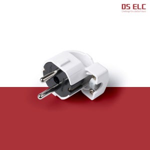 DS이엘씨 접지 220V 플러그 ㄱ자형 접지플러그 손잡이 돼지코 프러그