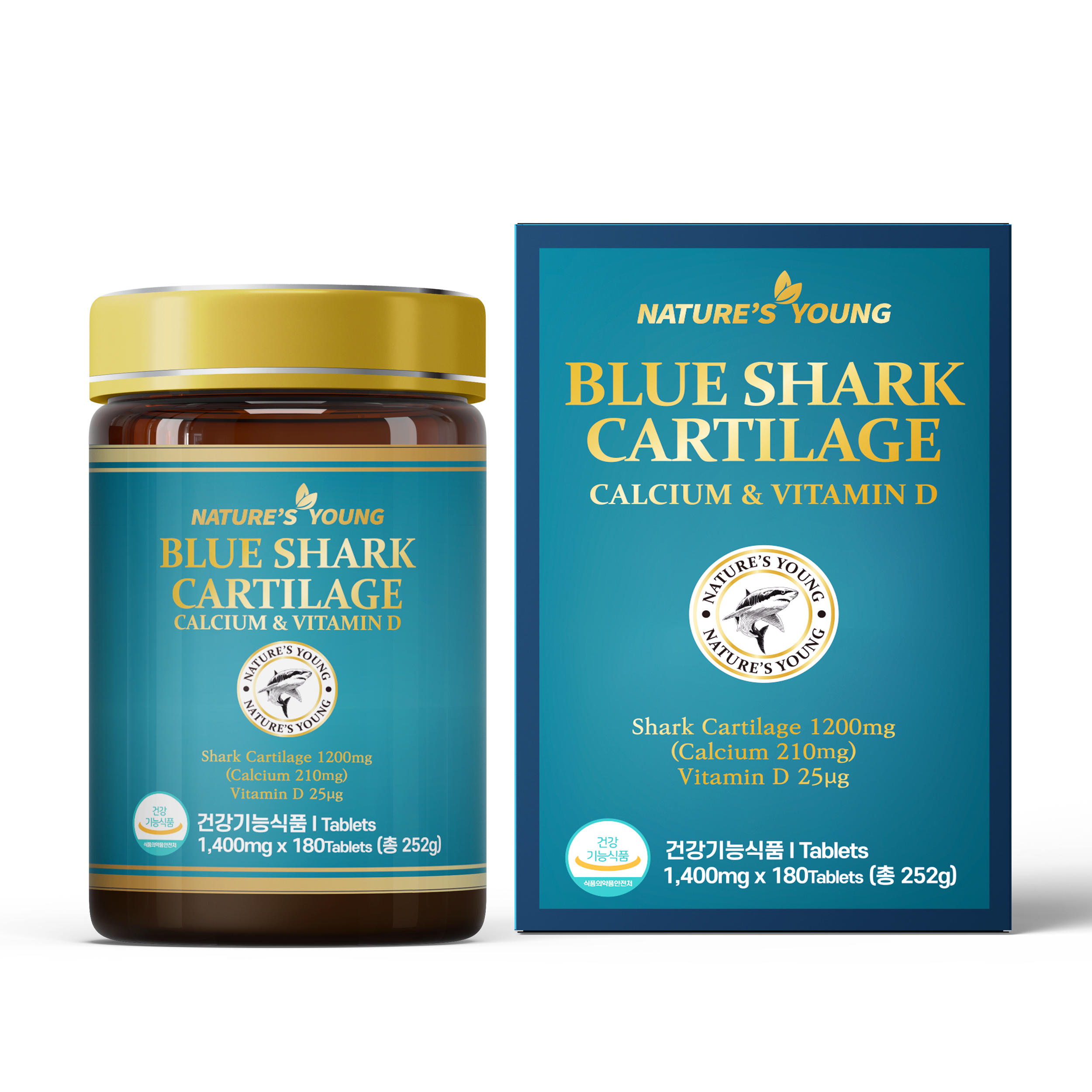 청새리 연골 칼슘 비타민D (1,400mg x 180정)