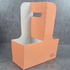 주황 블루밍 달리아 팬톤 4종 컵캐리어 테이크아웃 카페 종이 2구