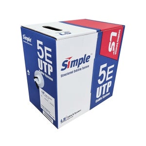 LS전선 CAT5e UTP 랜케이블 옥외용 블랙 300m 1롤 박스