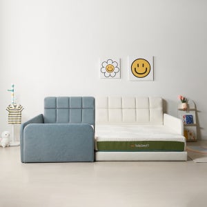 더베드캠프511 유노이아 패밀리침대 데이베드 패브릭 저상형 안전가드 슈퍼싱글 퀸