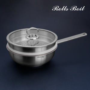롤스보일 스텐316 바닥6중 코퍼에디션 궁중팬 24cm 세트 (뚜껑+스티머 증정)