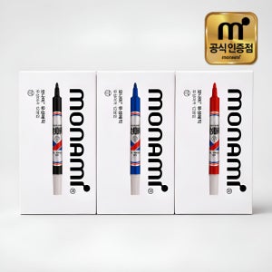 모나미 유성매직 흑색 적색 청색 타(다스) 12개입