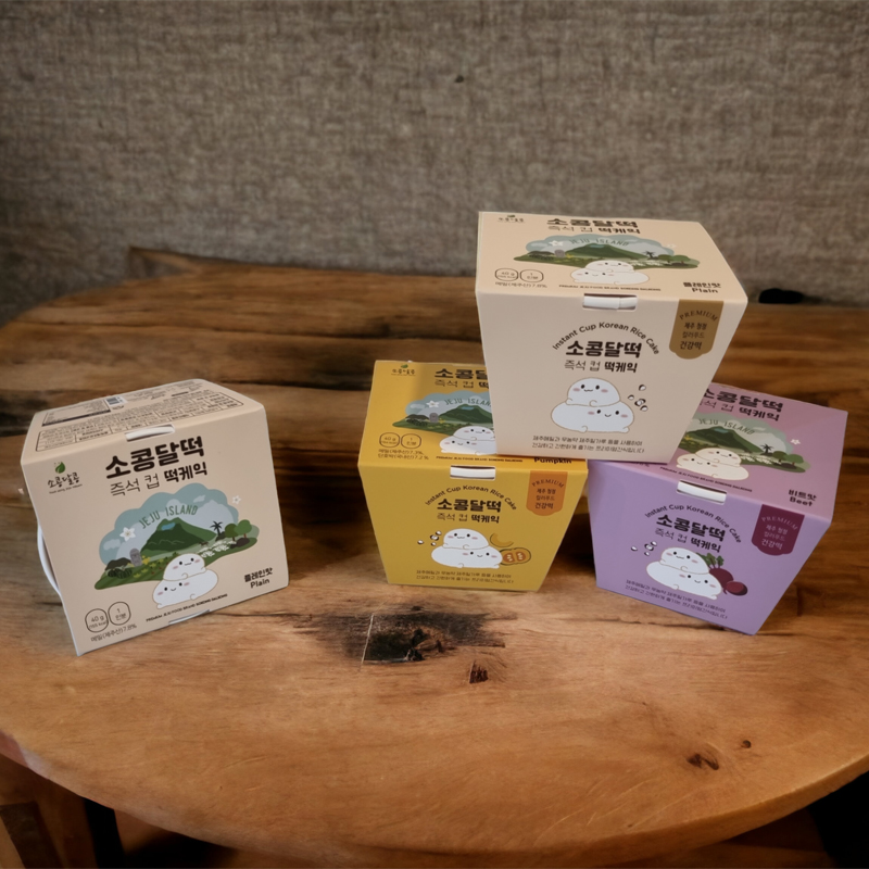 소콩달떡 제주 즉석 컵 떡케익 단호박X1개 체험학습 어린이 어르신 떡만들기체험