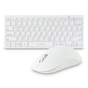 무소음 미니 무선 키보드 마우스 세트 노트북 PC 화이트, 팬터그래프