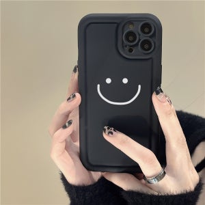 갤럭시 잼폰 점프 노트9 S9 A73 점프2 퀀텀4 FE 심플한 순 흑색 스마일 케이스