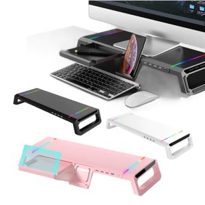 높이조절 USB 모니터 받침대 다용도 테이블