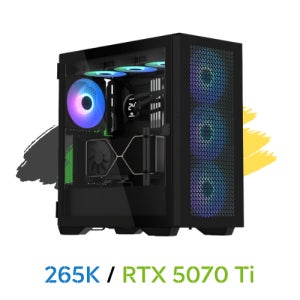 인텔 15세대 265K RTX5070Ti 3D 랜더링 AI 이미지 생성 작업용 조립PC