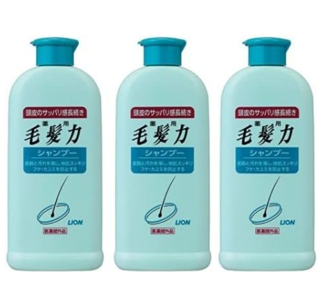 일본 라이온 약용 모발력 성장 <b>탈모</b>개선 영양 샴푸 200ml 3개 세트