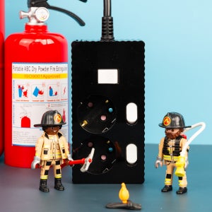 자동소화 고용량 멀티탭 웨이브 디자인 개별 절전 멀티 콘센트 과부하차단 4구 1.5m