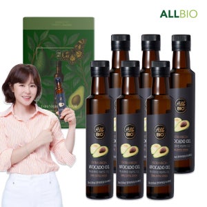 올바이오 엑스트라버진 아보카도 오일 250ml 6병 세트 냉압착 피토스테롤 올레산