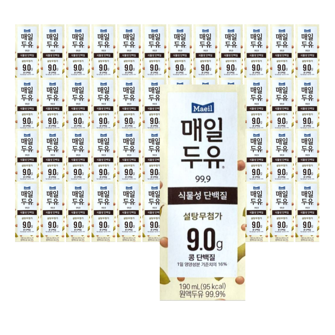 매일두유 99.9 190ml 48팩 무설탕 무가당 무첨가