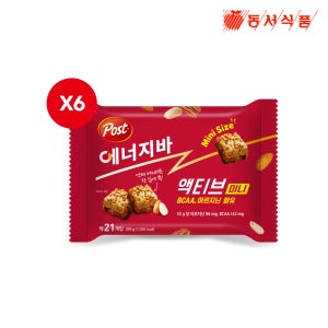 포스트 에너지바 미니 액티브 10g, 21개입, 6개
