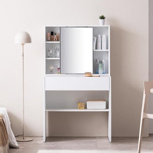 셀럽 멀티수납 화장대 800 2COLOR 입식 미니 콘솔 원룸 서랍 정리