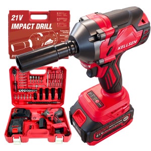 켈슨 무선 전동 임팩드릴 렌치 드라이버 배터리 1개 풀세트