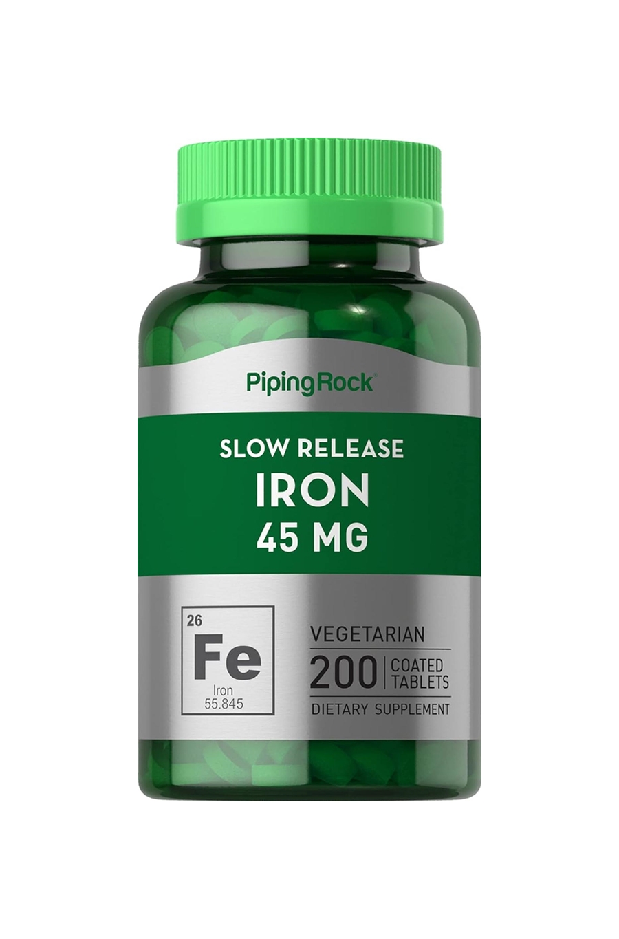 파이핑락 <b>슬로우 릴리즈 아이언</b> 철분 황산철 45mg 200정