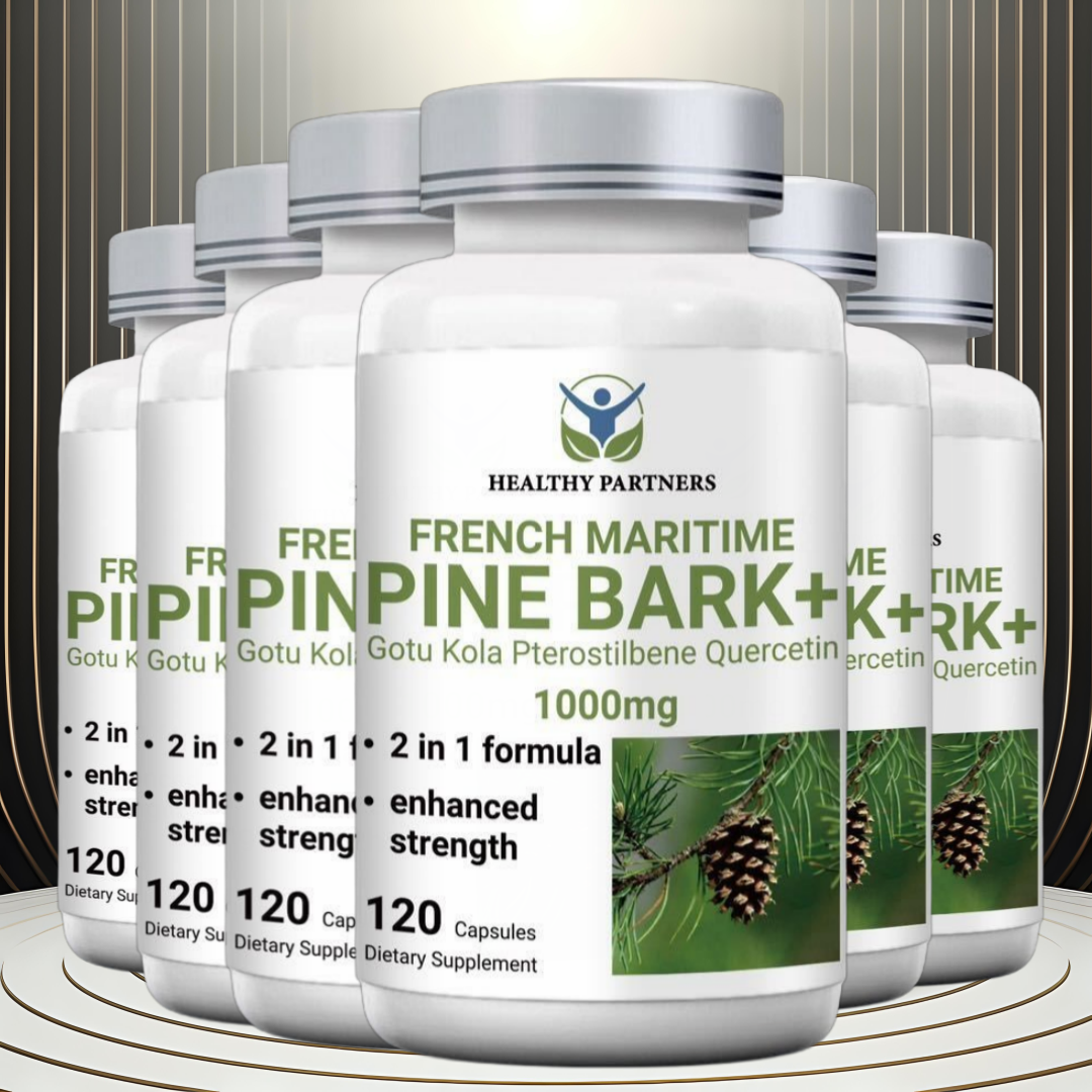 헬시파트너 피크노제놀+고투콜라 프테로스틸벤 <b>퀘르세틴 1000mg</b> 120캡슐 항산화 6통