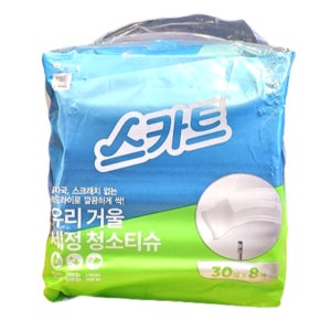 코스트코 스카트 유리 거울 세정 티슈 [30매 X 8개] 번들