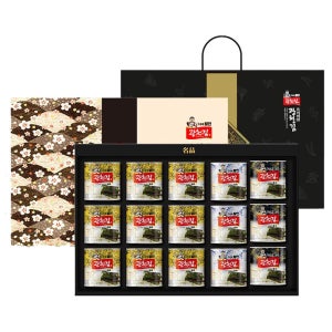 광천김 달인 1호 선물세트 / 재래캔 9개+파래캔 3개+돌캔 3개