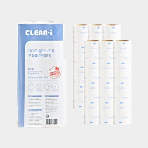 크린아이 초강력 특대형 돌돌이 테이프클리너 리필(8M) 6개 와이드 먼지청소