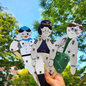 종이 관절 인형 만들기 5인용 움직이는 우리 몸 할핀 DIY 키트