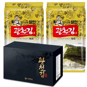 광천김 달인 재래김 도시락김 16봉 선물세트