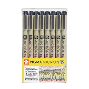 사쿠라 피그마 마이크론 05 8색 세트 XSDK05-8A