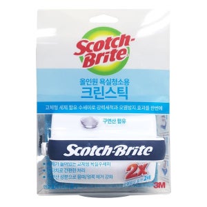 3M 크린스틱 올인원 욕실청소용 크린스틱 핸들1입 리필2입(8640)