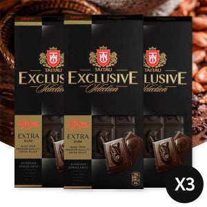 익스클루시브 다크초콜렛 초콜릿 간식 타이타우 99% 90g x 3개 수입 카카오