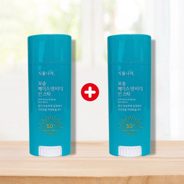 식물나라 보송 페이스앤바디 선스틱 30g+30g SPF50+ 더블기획