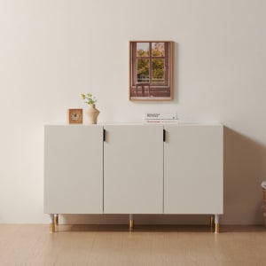 아이모던 티비장 거실 티비다이 미니 선반 받침대 2단 1200, 화이트 다리