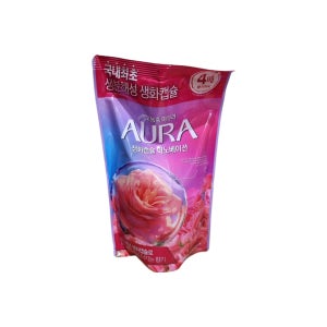 아우라 생화캡슐 고농축 섬유유연제 피오니 로즈 리필 680ML x2개(1.36L)