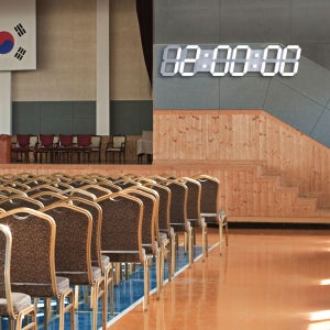 [루나리스 위성GPS 초대형] 90cm HMS 숫자 3D LED 시분초 정확한시간 벽시계