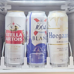 음료수 디스펜서 캔음료 냉장고 정리 트레이 디스펜서 3라인 38cm