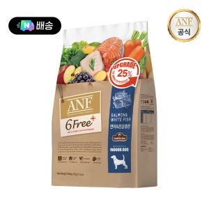 [고양이의 날] [N배송] ANF 식스프리플러스 인도어 독 연어&흰살생선 5.6kg