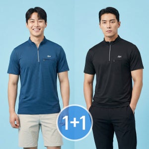 1+1 MOLEX 모렉스 남성 슈퍼 스판 반팔 등산티 작업복 상의 집업 티셔츠 322
