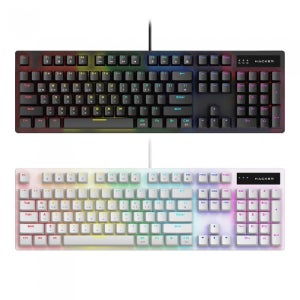 앱코 K560 축교환 레인보우 무빙 LED 기계식 키보드 (화이트, 청축)