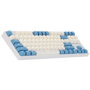 COX CK87 크림블루 게이트론 LED 게이밍 기계식 (갈축)