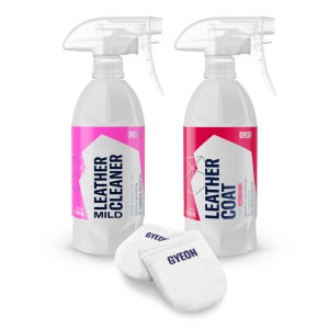 베이직 가죽관리 세트 가죽클리너 가죽코팅제 레더코트 MF어플리케이터 구성