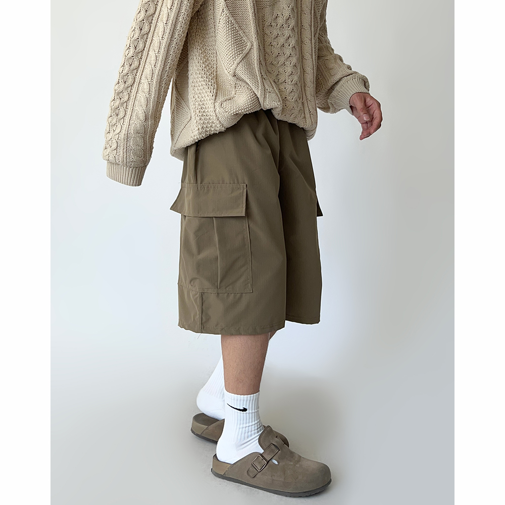 버뮤다 카고 팬츠 - 남자버뮤다팬츠 와이드반바지 여름7부바지