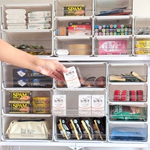적층형 팬트리 층층이 정리함 슬라이딩 약통 탕비실 수납함